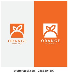 orange logo, orange juice logo, fresh juice for brand with simple design