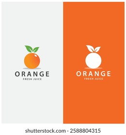 orange logo, orange juice logo, fresh juice for brand with simple design