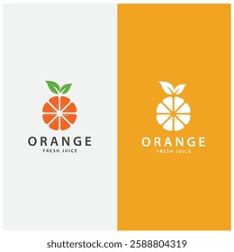 orange logo, orange juice logo, fresh juice for brand with simple design