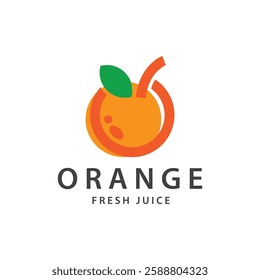 orange logo, orange juice logo, fresh juice for brand with simple design