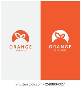 orange logo, orange juice logo, fresh juice for brand with simple design