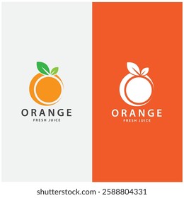 orange logo, orange juice logo, fresh juice for brand with simple design