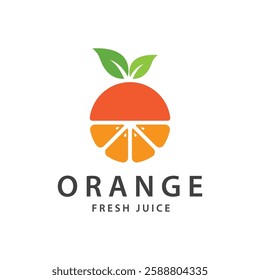 orange logo, orange juice logo, fresh juice for brand with simple design