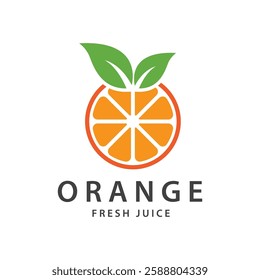 orange logo, orange juice logo, fresh juice for brand with simple design