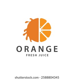 orange logo, orange juice logo, fresh juice for brand with simple design