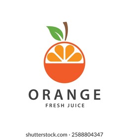 orange logo, orange juice logo, fresh juice for brand with simple design