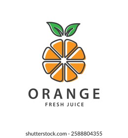 orange logo, orange juice logo, fresh juice for brand with simple design