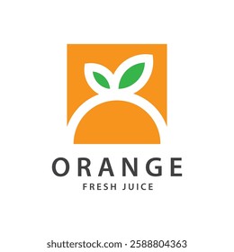 orange logo, orange juice logo, fresh juice for brand with simple design