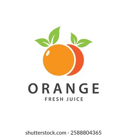 orange logo, orange juice logo, fresh juice for brand with simple design