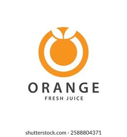 orange logo, orange juice logo, fresh juice for brand with simple design