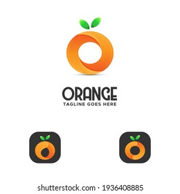 Orange Logo Letter O abstract symbol