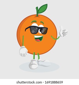 orange logo mascot oke pose