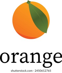orange logo, modern fresh orange logo vector illustration