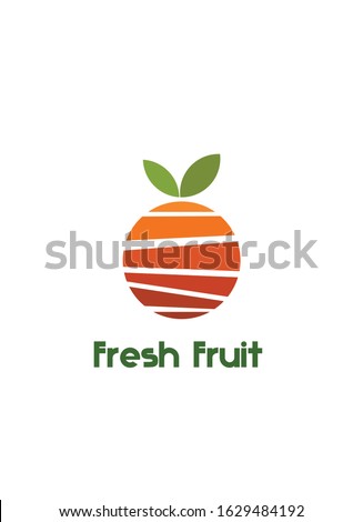 Orange logo on a white background