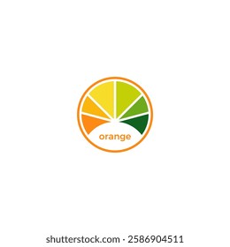 Orange logo. Orange slice vector