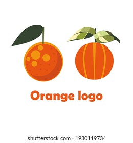 Orange logo with stylized oranges isolated