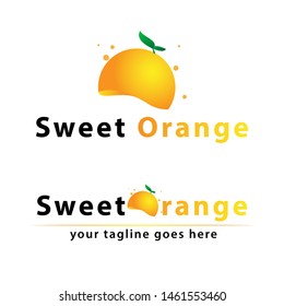 Orange logo, sweet orange, company logo. vector-illustration. marketing logo