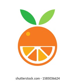 Orange logo template vector fruit icon design