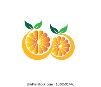 Orange logo template vector icon illustration design - Vector
