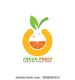 orange logo vector abstract design