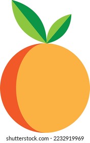 Orangefarbenes Logo, Vektorgrafik. orangefarbene, frische Ikone. einfache orangefarbene Vektorgrafik. frisches Logo.