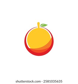 Orange logo vector illustration Fresh fruit logo template