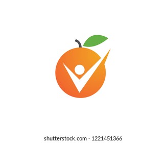 Orange logo Vector illustration template