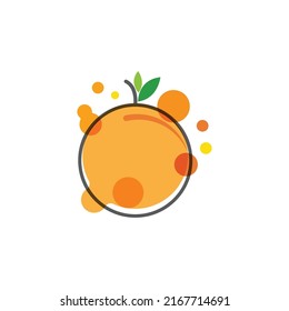 Diseño de la ilustración del vector de logotipo naranja