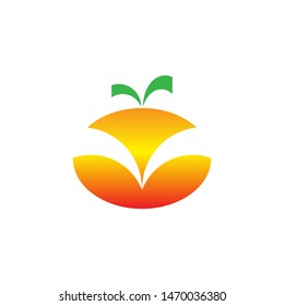 Orange Logo Vector with modern flat style.