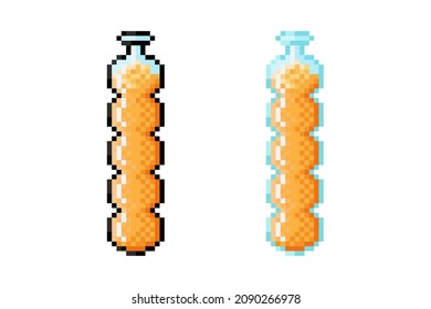 Imagen de píxeles de posición larga naranja. Imagen vectorial. 