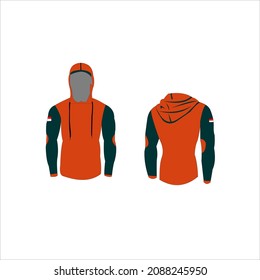 Orange Long Sleeve Shirt With Headgear