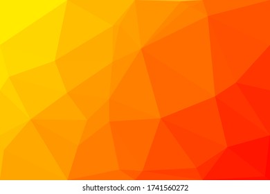 orange low poly background. triangle background