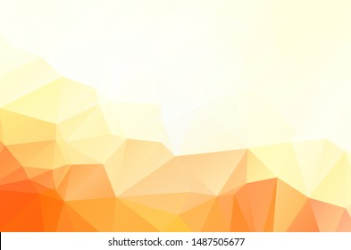 Orange Low poly crystal background. Polygon design pattern. Orange Low poly vector illustration, low polygon background.