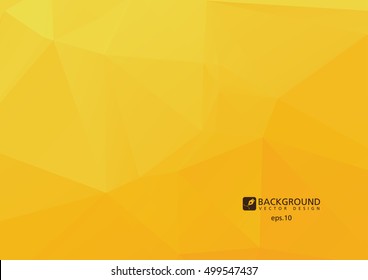 Orange low polygonal abstract background