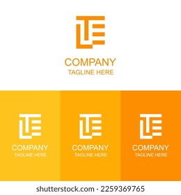 Orange LTE letter logo design