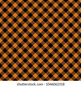 Orange Lumberjack Buffalo Plaid Pattern