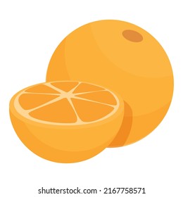 Orange Lutein Icon Cartoon Vector. Eye Food. Health Medicine