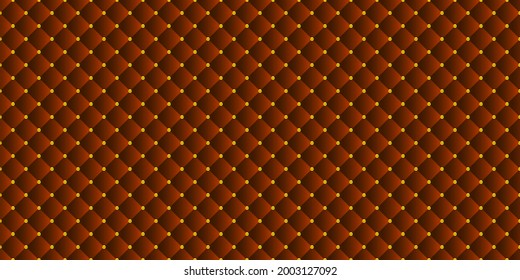 Orange luxury background with beads and rhombuses. Vector illustration. 