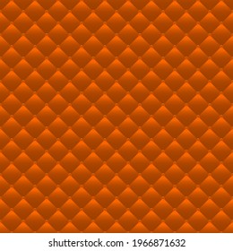 Orange luxury background with small beads and rhombuses. Seamless vector illustration. 
