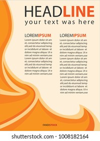 Orange Magazine Book Cover with City Building Background