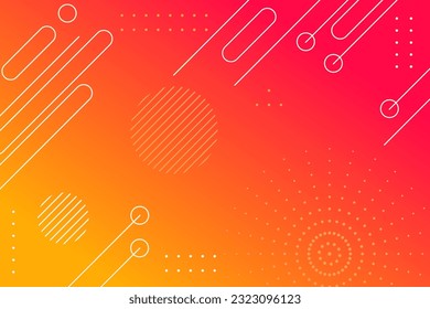 Orange magenta gradient geometric abstract background