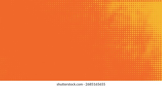 Fondo de arte pop cómico retro naranja y magenta con puntos, Ilustración vectorial de fondo de semitono de dibujos animados eps10	