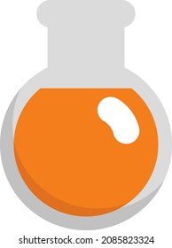 Orange magic potion, illustration, vector, on a white background.