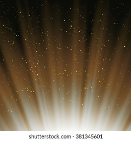 Orange Magic Sky Background. Wave Orange Starry Heaven