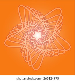 Orange Magic Star - vector ornament