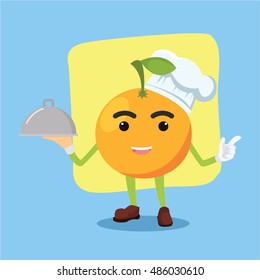 orange man being chef