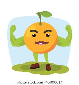orange man with muscle