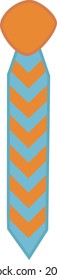 Corbata de hombre naranja, ilustración, vector, sobre un fondo blanco.