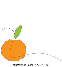 Orange-Mandarin-Fruchtbanner, Vektorgrafik