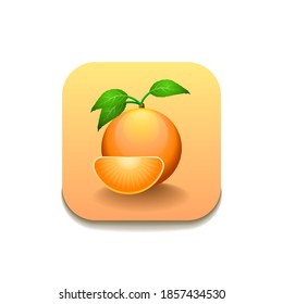 Naranja Mandarin Fruit Food Fruit Logotipo Vector Símbolo Icono Diseño Estilo